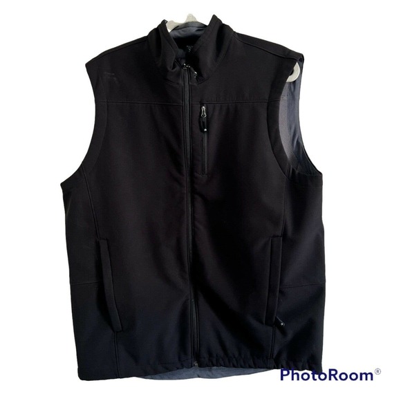 Solaris Black Vest, Zip up, fleece lined Athletic, Men Size L FF